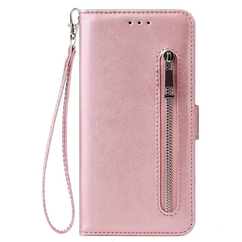 For Samsung Galaxy S8 S9 S10 Plus Wallet Leather Case fashion zipper Flip Stand for Galaxy S10(5G) S10E Cover Mobile Phone Bag - Цвет: B