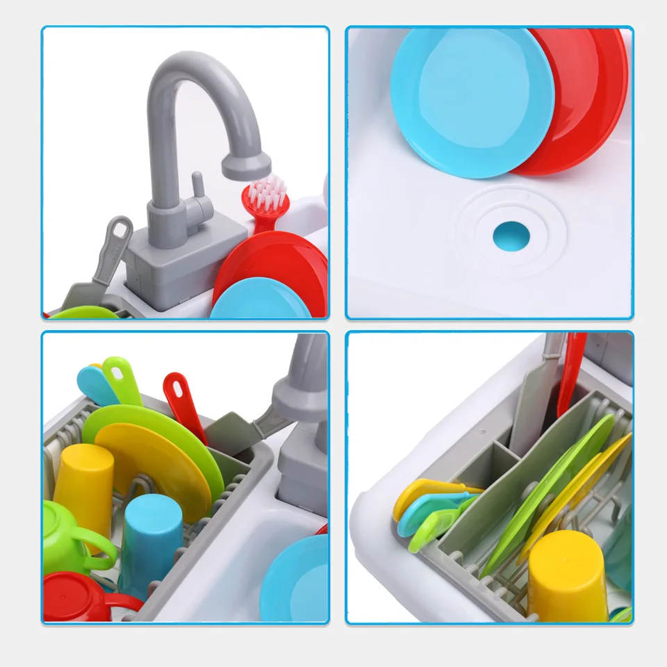 spark kitchen sink and spark create imagine microwave set red and blue toy bundle