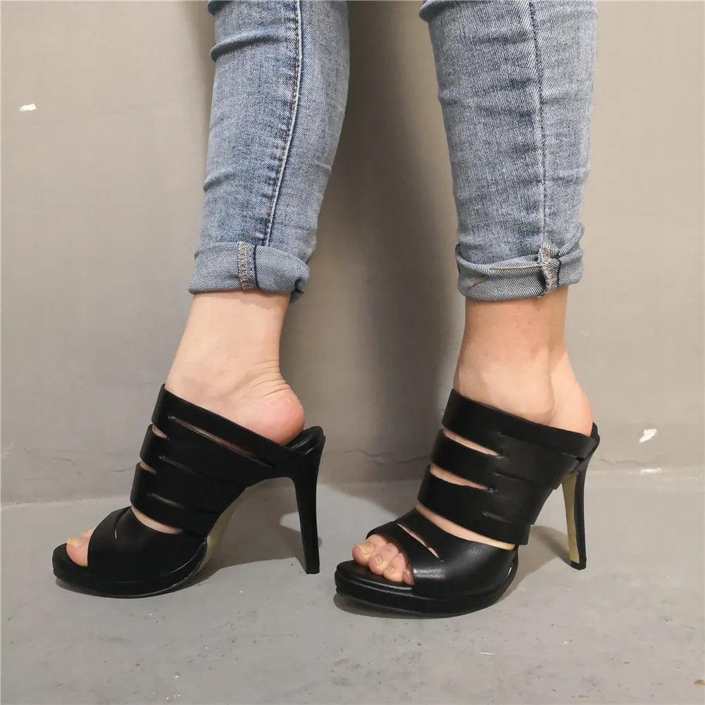

SARAIRIS Luxury Large Size 35-47 Sexy Party Women Shoes Summer Thin High Heels Shoes Woman Sandals Mules Pumps