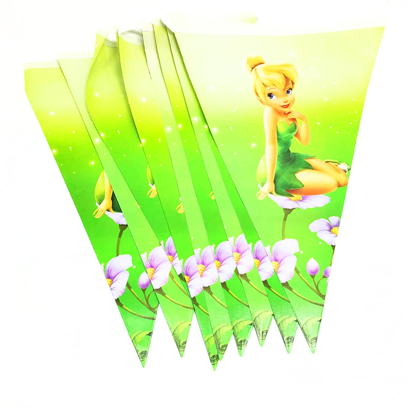 10pcs Lot Tinkerbell Party Banners Tinkerbell Theme Birthday Party