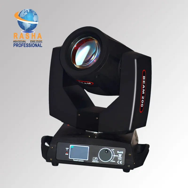 4X Лот Гуанчжоу Высокое качество 200 Вт 5R sharpy 20 каналов движущаяся головка луч с сенсорным экраном ЖК-дисплей, сценический движущийся головной свет