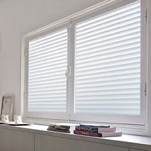 Витражное Стекло жалюзи Выкройка конфиденциальности фильм окна тонированные статический цепляются Стекло фильм без клея наружное окна Стикеры 23.6in. X 78.7in