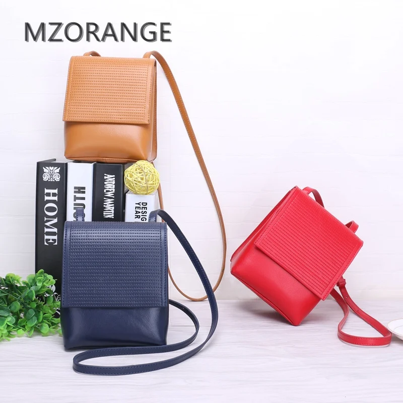 

MZORANGE New Simple genuine Leather women Shoulder Bag handbag Fashion Brand Small Crossbody bag Lady Mini Clutch Bags 2018