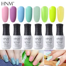 HNM 8 пилка для ногтей светлый цвет Полупостоянный верхний базовый праймер краска гель лак Замачивание от 30 цветов Гибридный лак штамповка эмаль