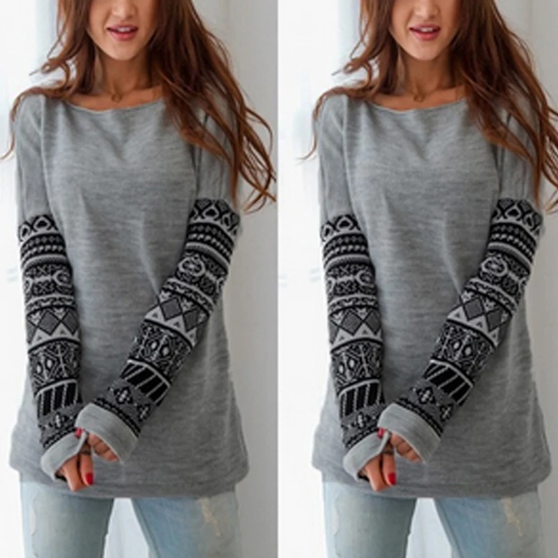 Women T-shirt For Autumn 2016 New Fashion Cotton Europe And American Casual Style O Neck Long Sleeve S22516 | Женская одежда