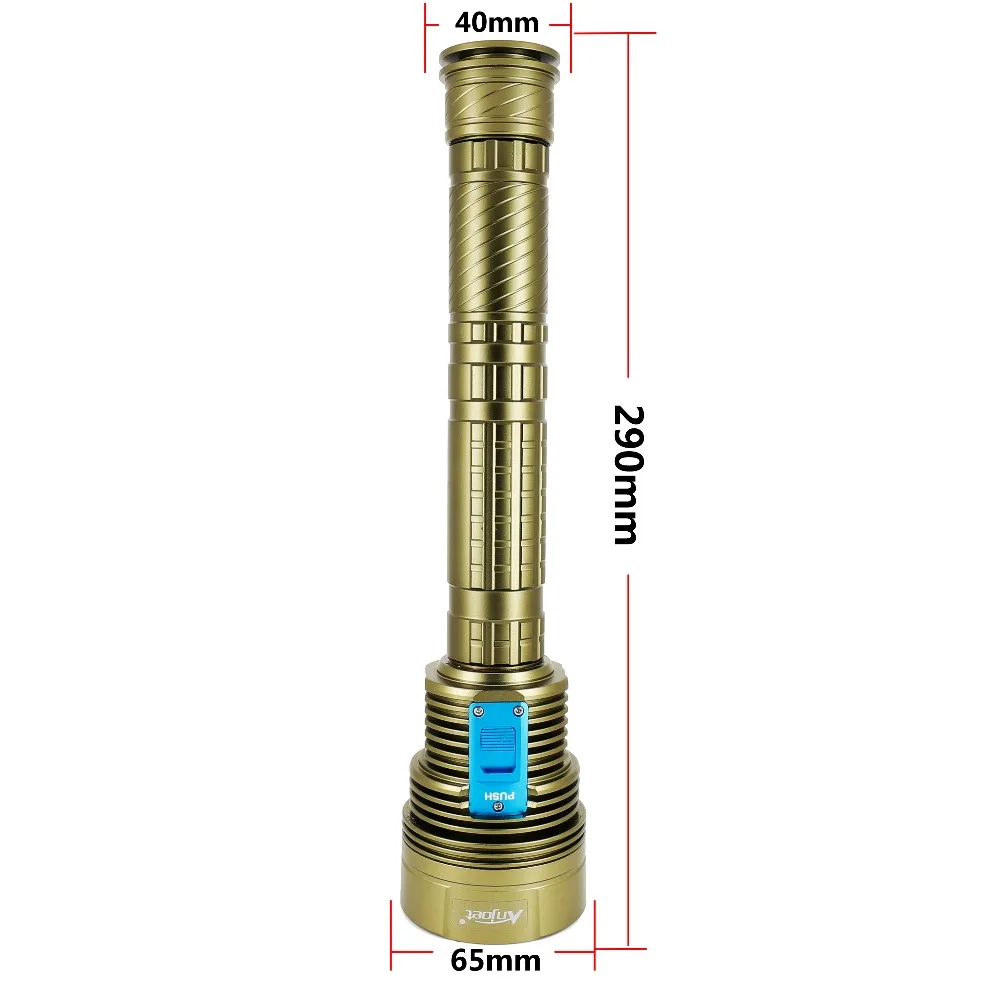 ANJOET Diver Torch Light 14000 люмен прочный 7 * XM-L2 DX7 подводный светодиодный фонарик Дайвинг Открытый Охота + Зарядное устройство + 26650 Батарея