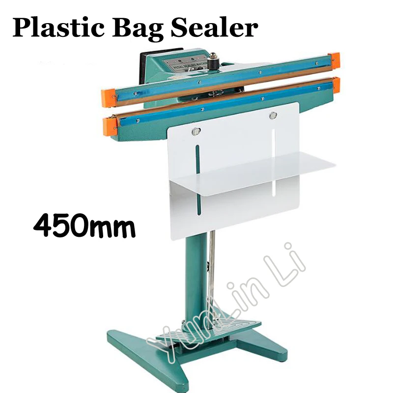 

450mm Plastic Bag Sealer Foot Pedal Impulse Heat Sealing Machine 17 Inch Pedal Sealer Model 450