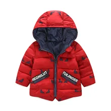 Зимняя верхняя одежда для мальчиков пальто с хлопковой подкладкой модная повседневная одежда теплая детская одежда для маленьких детей от 1 года до 7 лет фирменная верхняя одежда
