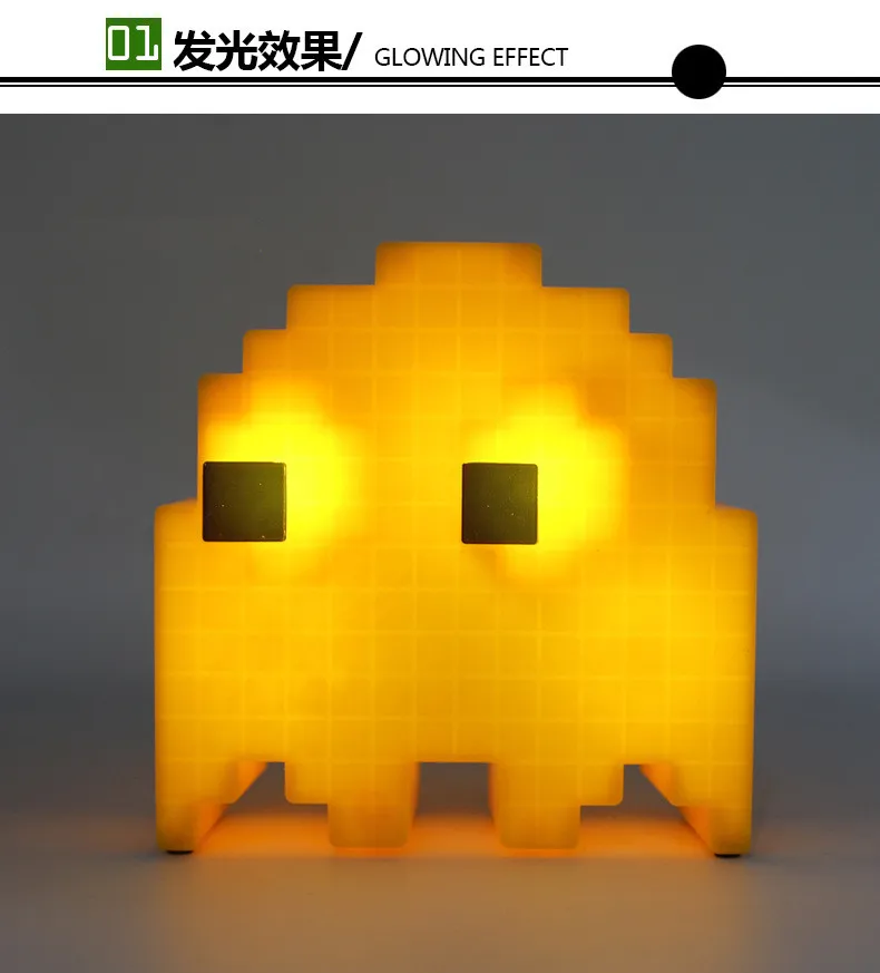 Pac-man pixel wars красочные Меняющие цвет огни pac-man ghost огни вечерние музыкальные настольные лампы