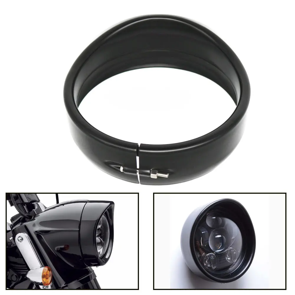 5.75 inch Visor Style Headlamp Trim Ring For Harley Dyna XL883 XL1200