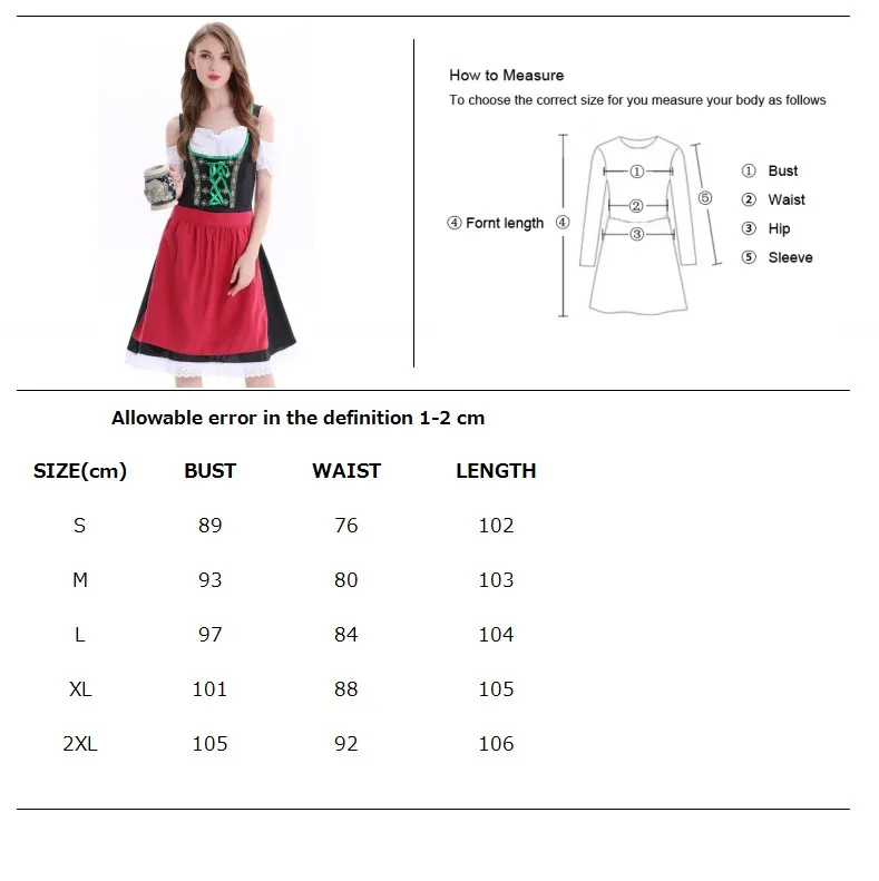 Германия дамы Октоберфест разносчица пива, Девушка Костюм Dirndl официантка короткие Heidi нарядное платье