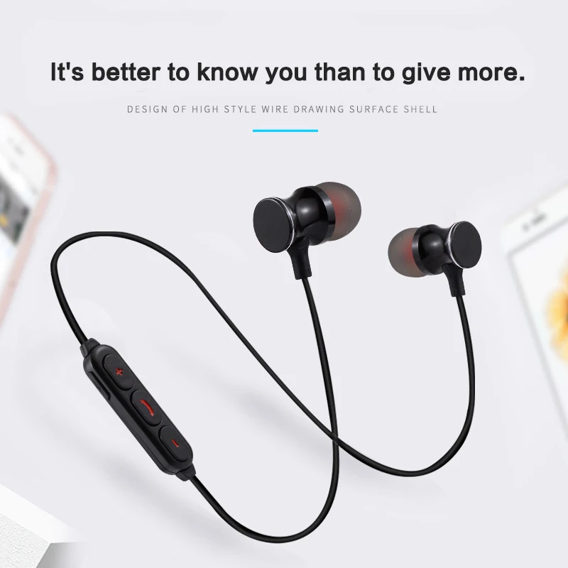 Kappcice Bluetooth наушники с микрофоном, Спортивные Беспроводные наушники для спортзала, басовые наушники для Xiaomi iPhone MP3 видео