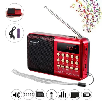 

KINCO 3W Portable TFT Radio Music Speaker Support FM MP3 USB Charger 18650 Battery