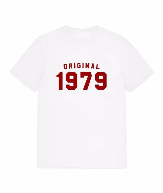 fashion made in 1994 all original parts t shirt 27th anniversary gift design cotton retro tshirts male vintage print tops tee Sugarbaby Original 1979 T-Shirt 39th Birthday Gift  Vintage T shirt Classic Tops Gift for him Unisex Fashion Tops Drop ship