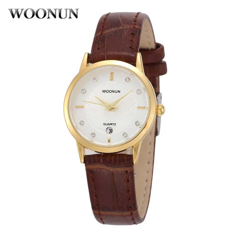 

Relogio Feminino WOONUN Famous Brand Watches Genuine Leather Band Japan Quartz Wrist Watches For Women Casual Ladies Watches
