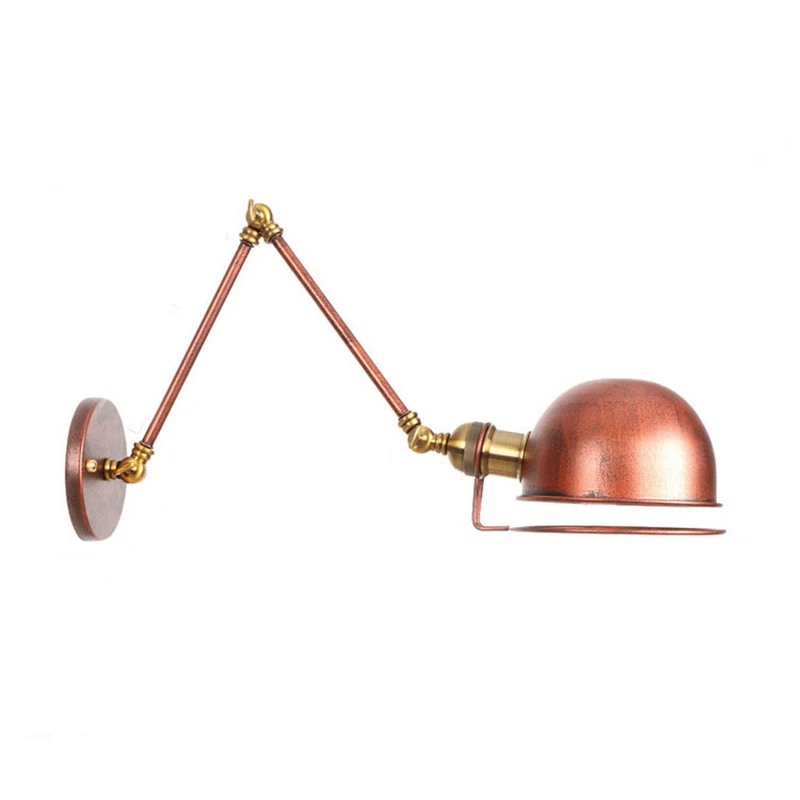Industrial Decor Vintage Sconce Wall Lights Adjustable Arm Bedroom Study Wandlamp Retro Led Wall Lamp Antique Black/White/Copper