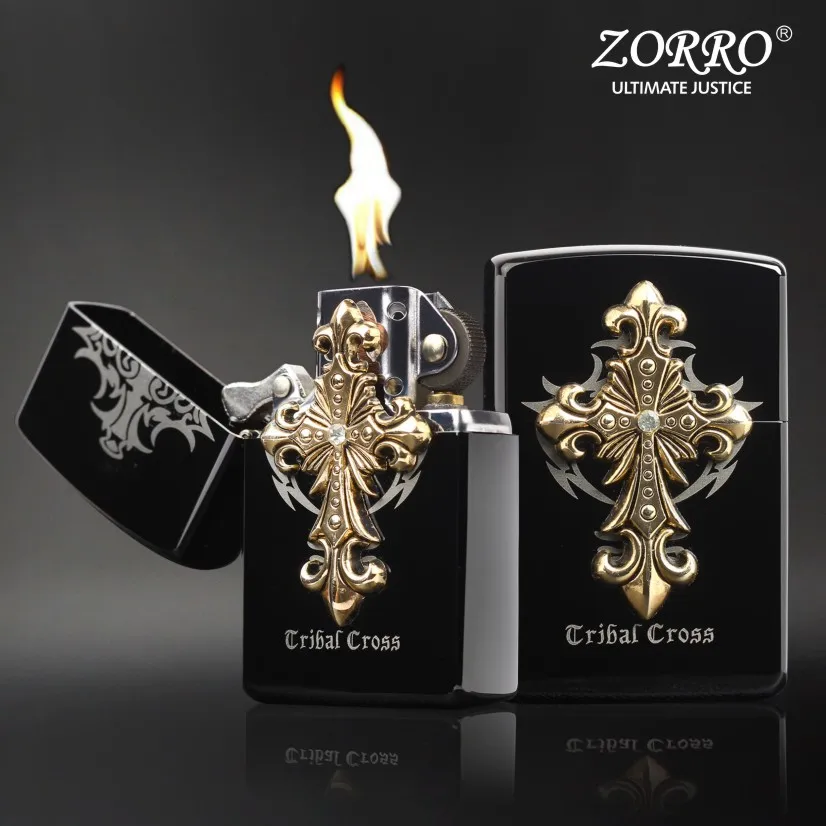 ZORRO Zorro ветрозащитная Зажигалка на керосин креативная ультратонкая матовая Ретро