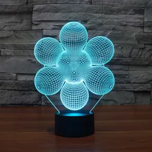 New Colourful Flower 3D Table Lamp Luminaria LED Night Light Kids Children’s Room Decorative lighting Great Gift