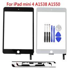 Новый оригинальный для Apple Ipad Mini 4 сенсорный экран дигитайзер не домашняя кнопка сборка Передняя стеклянная Сенсорная панель A1538 A1550 планшет(China)