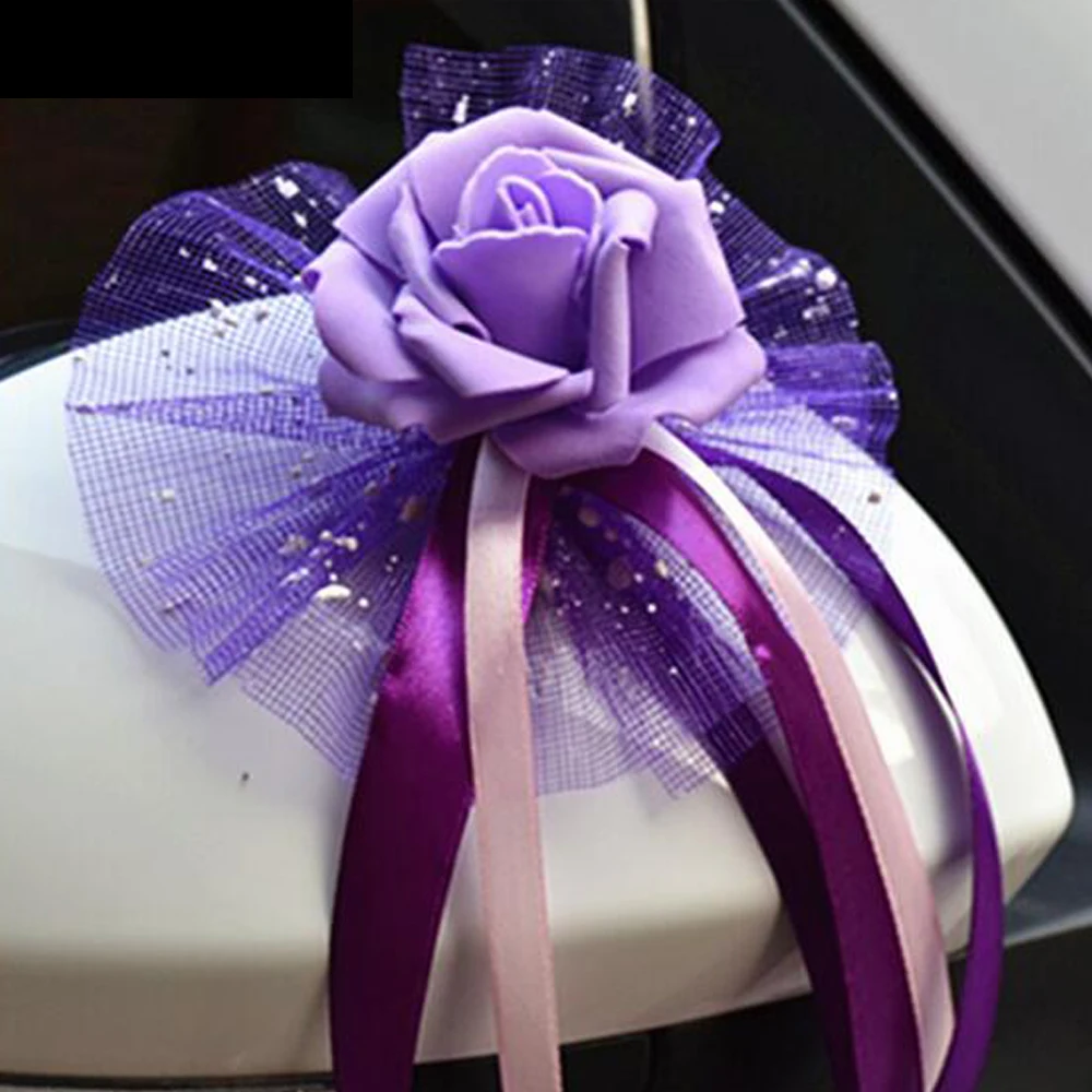 775 34 De Réductionnouveau 6 Pcslot Mariage Voiture Décoration Bricolage Mariage Fleur Bouquet Voiture Porte Poignées Et Rétroviseur Décoration