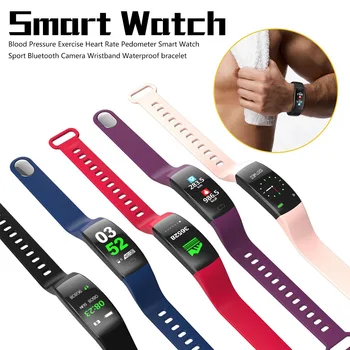 

Blood Pressure Exercise Heart Rate Pedometer Smart Watch Sport Bluetooth Camera Wristband Waterproof bracelet
