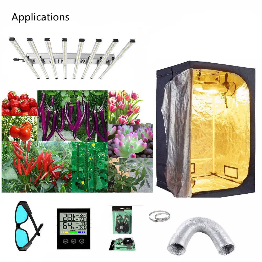 

Artoo 1320W Grow Light & Black&White 600D Oxford Cloth Grow tent Planting System 240x120x200cm