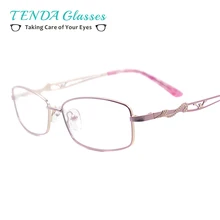 Средний металлический полный обод красочные очки для женщин квадратные очки рамки для Multifocal по рецепту линзы