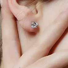 LNRRABC 1 Pair ear stud earing crystal with stone for women and men Fashion Luxury Rhinestones