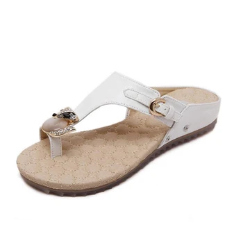 

Nice Slippers Flip Flop Diamond Bohemian National Rhinestone Flat Shoes Women Sandals Large Size Casual Shoes Summers Sandals