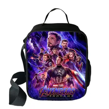 

Avengers Iron Man Captain America Cooler Lunch Bag Cartoon Girls Portable Thermal Food Picnic Bags for School Kids Boys Box Tote