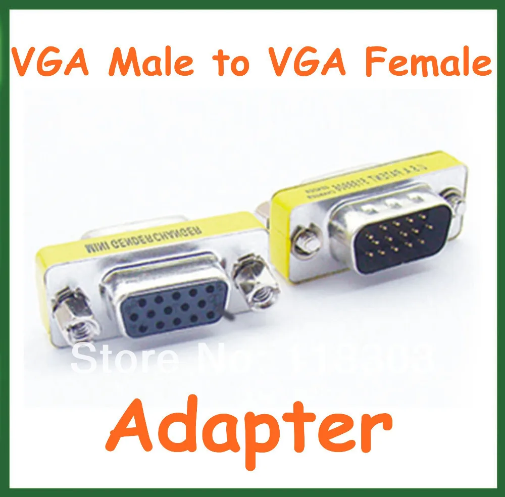 100pcs 15 Pin Vga Male To Vga Female Adapter Extend Converter Vga Connector  Vga Male To Female - Pc Hardware Cables & Adapters - AliExpress