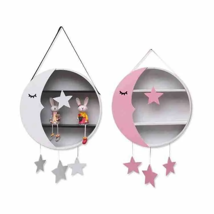  Northern Europe Hang a wall accept moon roundness wall commodity shelf shelf children's bedroom Dec - 33032544226