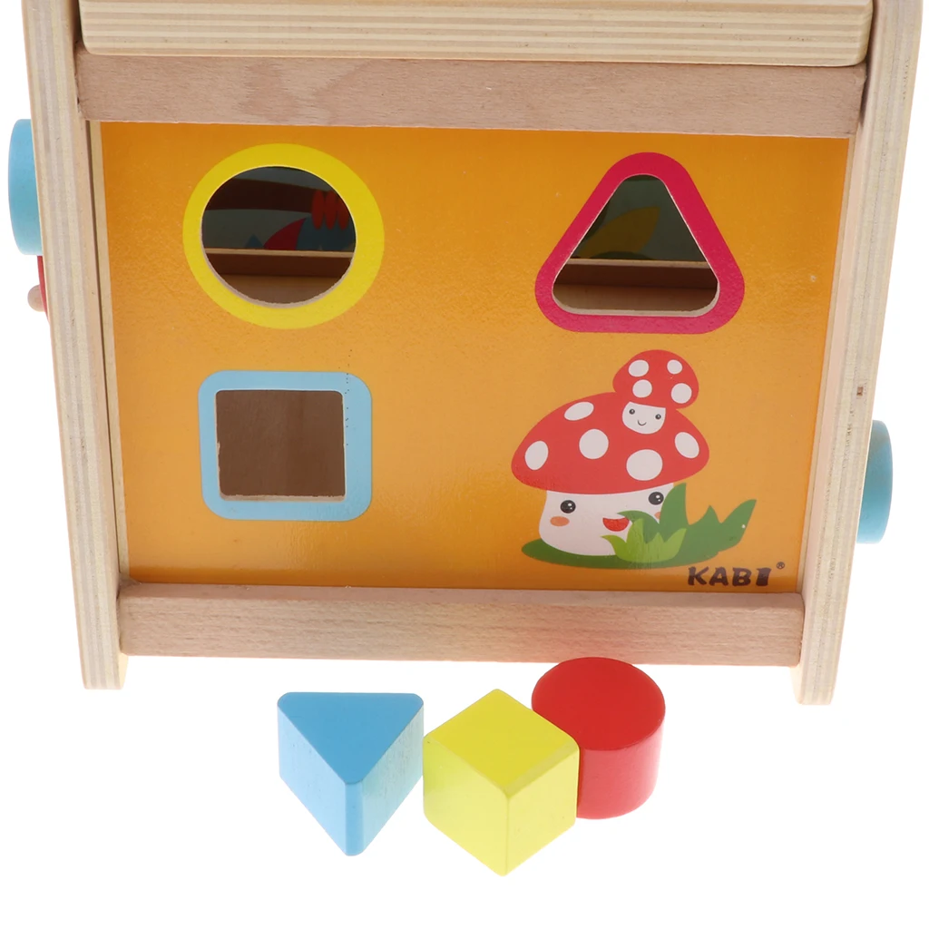 Multifunctional Wooden Box Toy Building Blocks for Jigsaw Matching Puzzles Animal Gear Games Baby Toddler Sensory Developmental