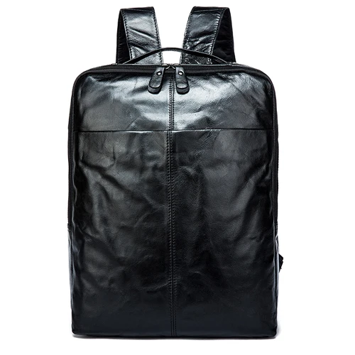 Мужской дизайнерский рюкзак WESTAL из натуральной кожи, мужские рюкзаки высокого качества, сумка для путешествий, школьная сумка, Мужская школьная сумка 9081 - Цвет: 9081A4black