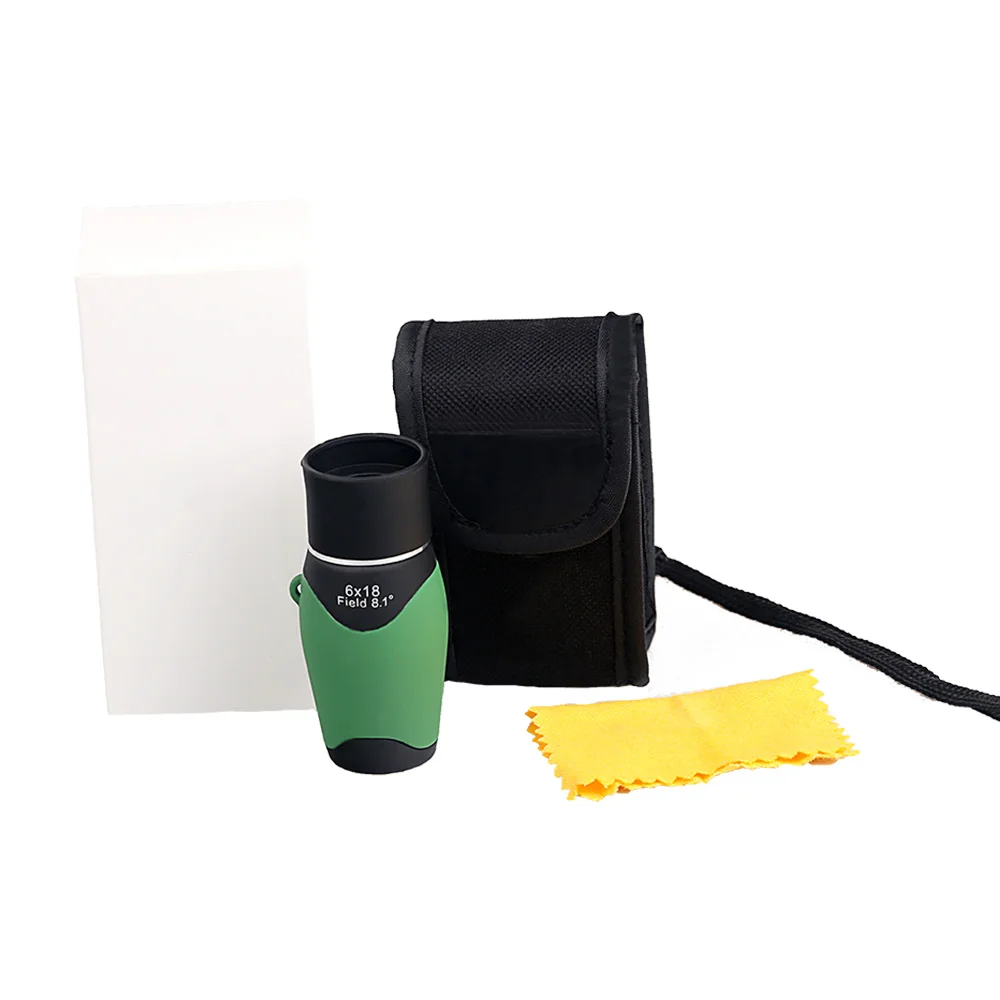 BIJIA 6x18 Portable Pocket Mini Monocular Telescope Educational Science Toys Spyglass for Kids Boys Girls 3 colors