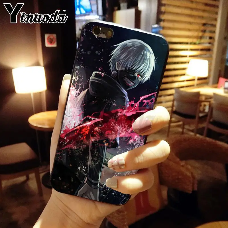 Yinuoda Токийский вурдалак аниме Kaneki Ken мягкий силиконовый черный чехол для телефона для iPhone X XS MAX 6 6s 7 7plus 8 8Plus 5 5S SE XR