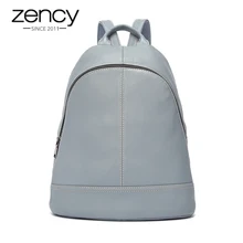 5 Colors Zency Brand Top Selling Women Backpack Preppy Style Travel School Bag For Teenager Girls 100% Genuine Leather Soft Skin