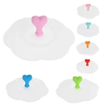 Пылезащитная силиконовая крышка для чашки с сердцем, чайная чашка с крышкой, теплоизоляционная чаша для чая, крышка для консерванта