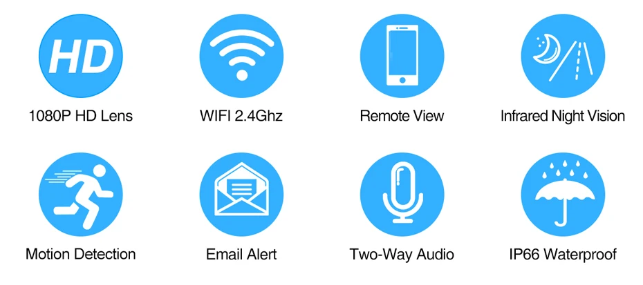 Techege 8CH 1080P HD Беспроводная камера системы видеонаблюдения двухсторонняя аудио 2-мегапиксельная Водонепроницаемая наружная электронная почта оповещение wifi комплект видеонаблюдения