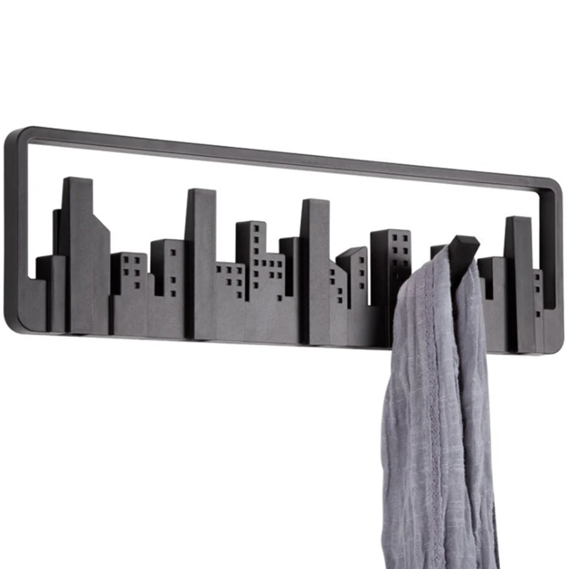 Horizon Coat Hook Wall Hanging Hook Door Hangers Multi-Group Hook Home Decoration Hooks Black