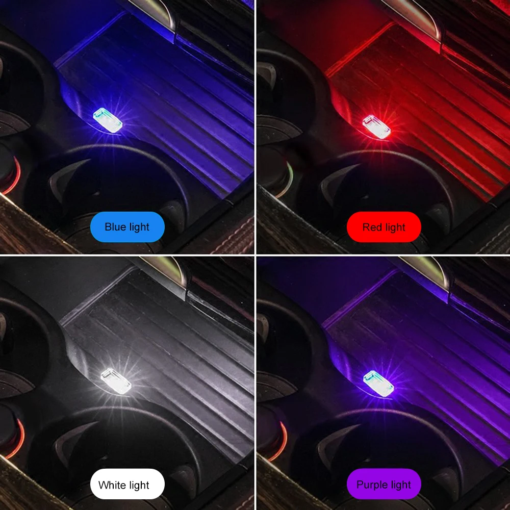 Мини-usb, лампа светодиодный моделирование автомобиля окружающий свет неоновый внутренний свет Автомобильные украшения 7 видов цветов авто аксессуары декоративная лампа