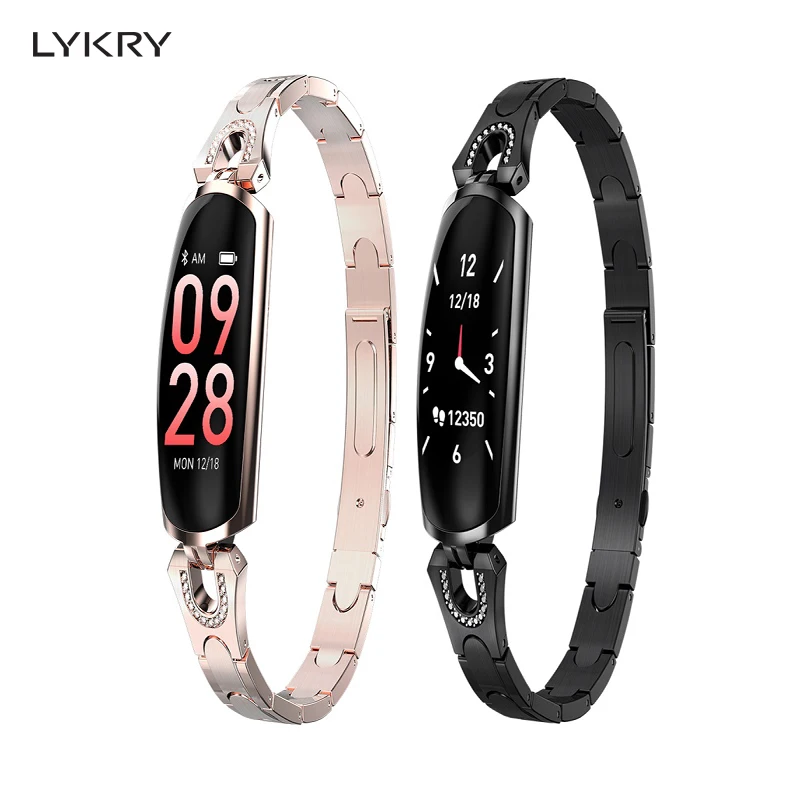 

LYKRY AK16 Smartwatch Women Wristband 0.96 inche Colorful LCD Android Watch Waterproof With Camera Control For Android IOS