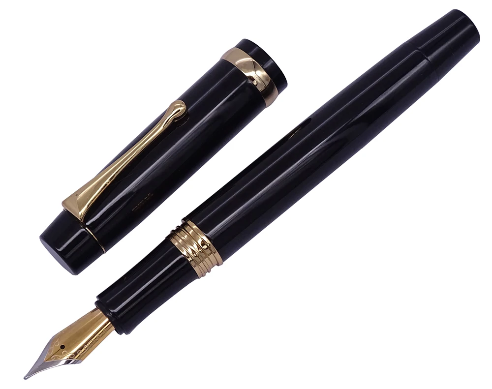 Jinhao 15 Noble Black Fountain Pen Medium Nib 0.7mm with Converter Metal Luxurious Ink Pens for Office,business,home,school jinhao 15 noble purple fountain pen medium nib 0 7mm with converter metal luxurious ink pens for office business home school