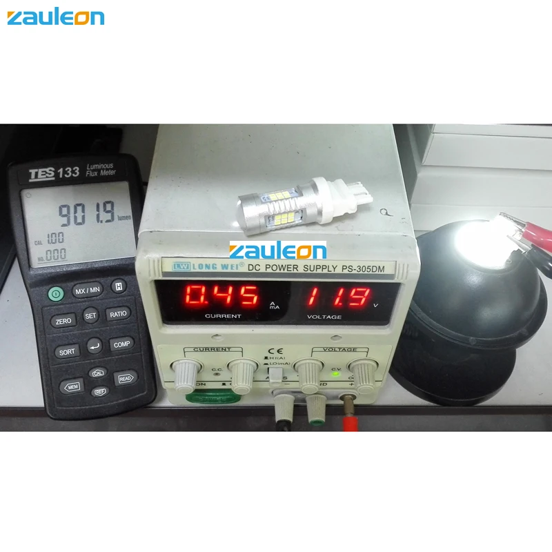 Zauleon 2 шт. T25 3157 светодиодный DRL P27/7 Вт 3156 P27W лампа заднего хода белый 6000K 901 люмен