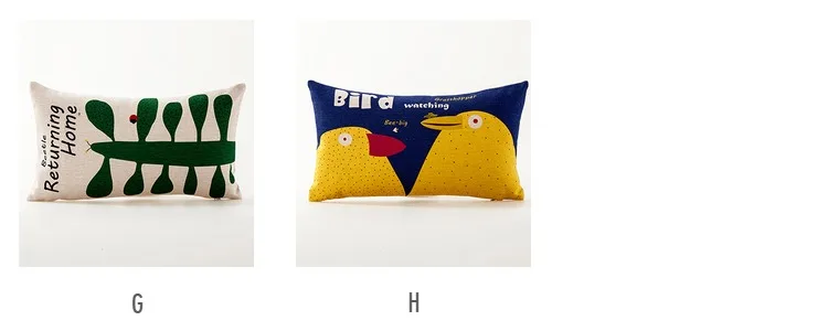 Nordic птицы льняная наволочка для подушки, хлопковые носки для малышей с милым рисунком чехлы на декоративные подушки пледы подушка, домашний декор наволочка и накидка на подушку