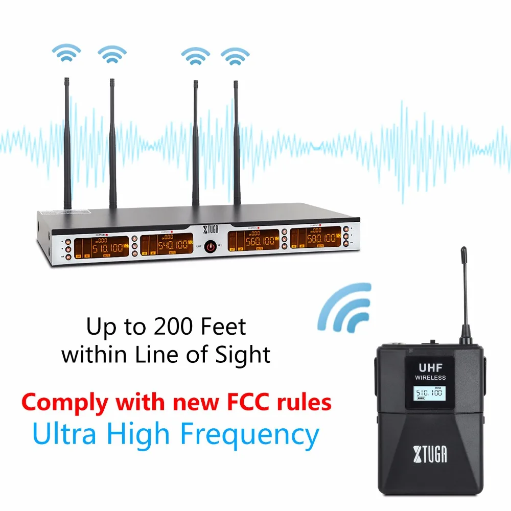 XTUGA SKM4000PLUS Professional 4*100 Channels UHF