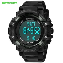 SANDA Брендовые мужские модные часы от топ брендов класса люкс, известный электронный светодиодный цифровой часы, мужские военные часы, Relogio Masculino