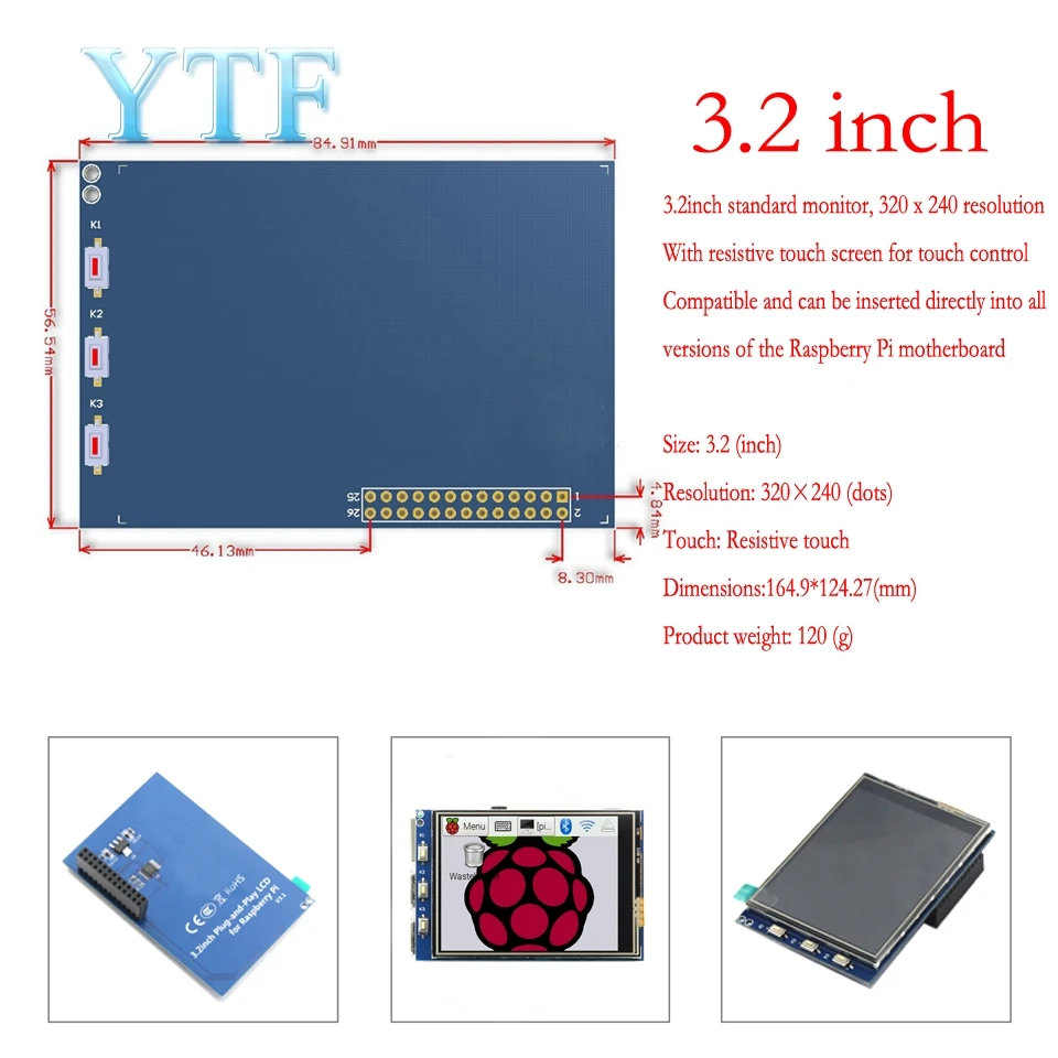 Raspberry pi 3B+ 4 B 3,2/3,5/5/7/10,1 дюймов сенсорный экран HDMI ЖК-дисплей дисплейный модуль Поддержка Raspberry Pi 2/3 B+/4 ЖК-экрана