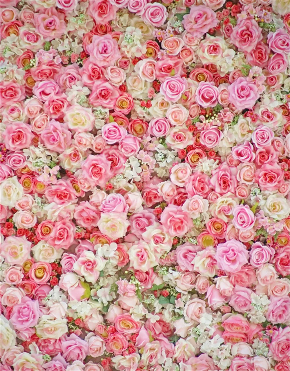 Digital Printing Pink Roses Wall Backgrounds Baby Newborn Photography