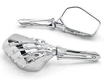

Chrome Custom Motorcycle Skeleton Mirrors For Kawasaki VN Vulcan Classic Drifter 800